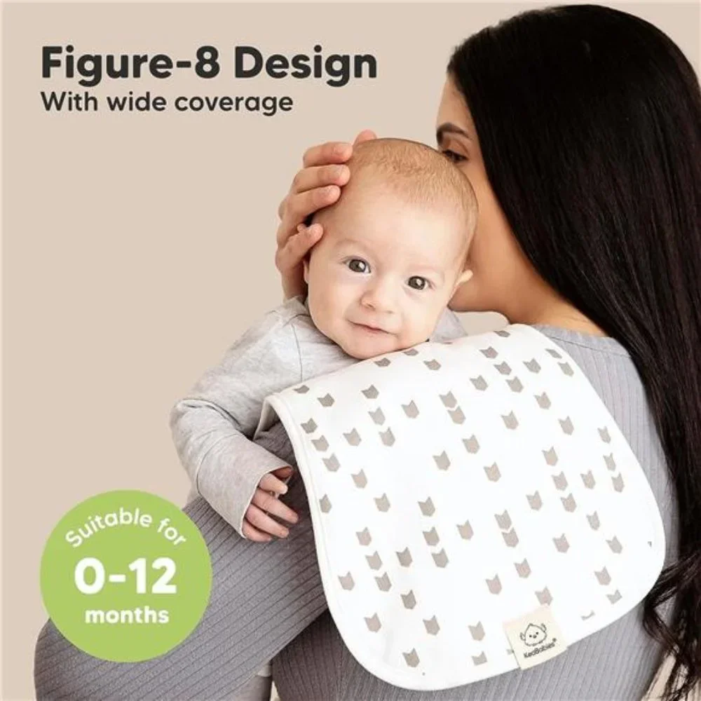 5Pack Organic Burp Cloths for Baby Boys and Girls -Ultra Absorbent Burping Cloth
